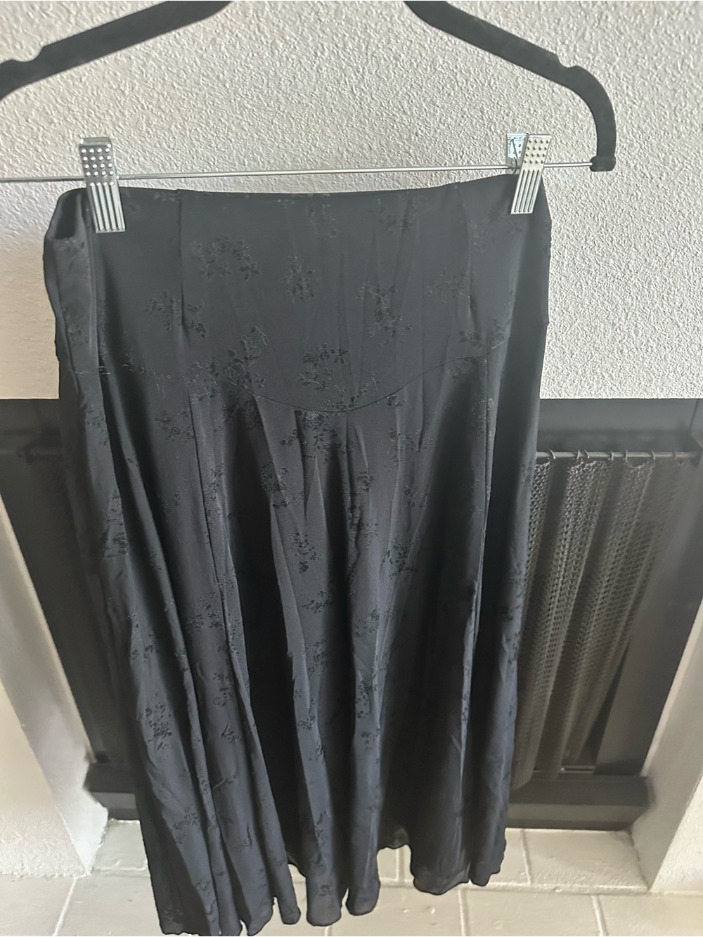 Brandy Melville Black Floral Maxi Skirt